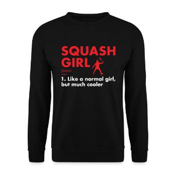 Sport Girl Definition Squash - Unisex Sweatshirt - black - Front - Alina (178cm) & Michal (187cm)