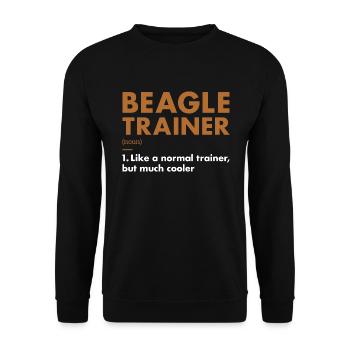 Beagle Trainer Definiton - Unisex Pullover - Schwarz - Vorne - Alina (178cm) & Michal (187cm)
