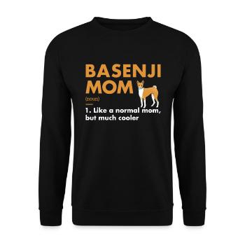 Chien Basenji Maman Définition - Sweat-shirt Unisexe - noir - Devant - Alina (178cm) & Michal (187cm)