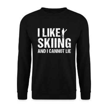 Sport I Like Skiing - Unisex Pullover - Schwarz - Vorne - Alina (178cm) & Michal (187cm)