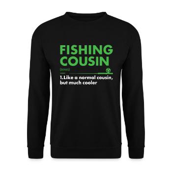 Fisher Cousin Définition Pêche - Sweat-shirt Unisexe - noir - Devant - Alina (178cm) & Michal (187cm)