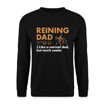 Pure Dad Definition Reining - Unisex Sweatshirt - black - Front - Alina (178cm) & Michal (187cm)