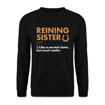 Reiner Sister Definition Reining - Unisex Sweatshirt - black - Front - Alina (178cm) & Michal (187cm)