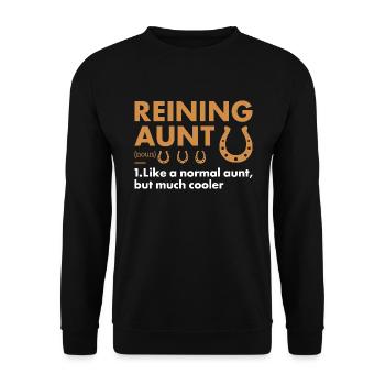 Reiner Aunt Definition Reining - Unisex Sweatshirt - black - Front - Alina (178cm) & Michal (187cm)