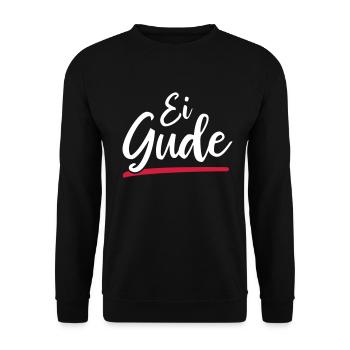 EI GUDE WIE | DIALEKT | HESSISCH BABBELN - Unisex Pullover - Schwarz - Vorne - Alina (178cm) & Michal (187cm)