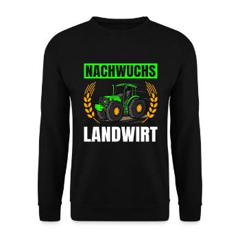 Landwirtschaft Nachwuchs Landwirt Traktor - Unisex Pullover - Schwarz - Vorne - Alina (178cm) & Michal (187cm)