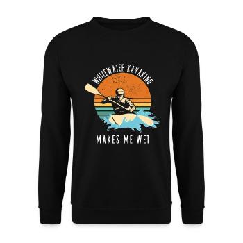 Le kayak en eau vive me rend humide - Sweat-shirt Unisexe - noir - Devant - Alina (178cm) & Michal (187cm)