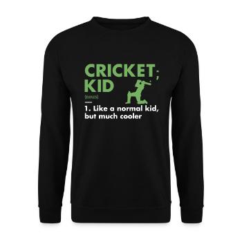 Sport Kid Definition Cricket - Unisex Sweatshirt - black - Front - Alina (178cm) & Michal (187cm)
