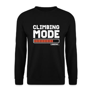 Climbing Mode Climbers Bouldering Climbing - Unisex Sweatshirt - black - Front - Alina (178cm) & Michal (187cm)