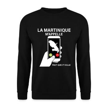 Citation Humour Pour Mon martiniquais Préférée - Sweat-shirt Unisexe - noir - Devant - Alina (178cm) & Michal (187cm)
