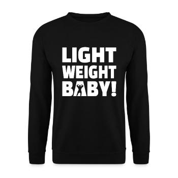 Light weight baby - Bodybuilding - Unisex Pullover - Schwarz - Vorne - Alina (178cm) & Michal (187cm)
