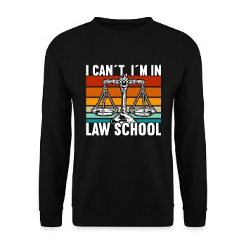 Law School Law Student Lawyer Attorney - Unisex Sweatshirt - black - Front - Alina (178cm) & Michal (187cm)