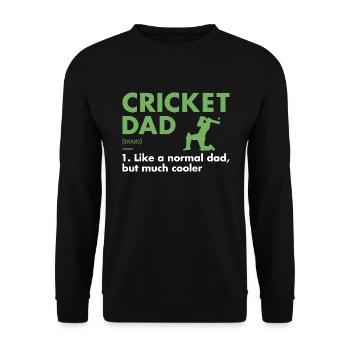 Sport Dad Definition Cricket - Unisex Pullover - Schwarz - Vorne - Alina (178cm) & Michal (187cm)