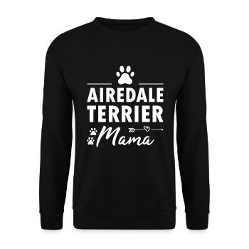 Airedale Terrier Mom - Unisex Sweatshirt - black - Front - Alina (178cm) & Michal (187cm)