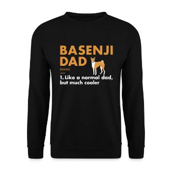 Chien Basenji Papa Définition - Sweat-shirt Unisexe - noir - Devant - Alina (178cm) & Michal (187cm)
