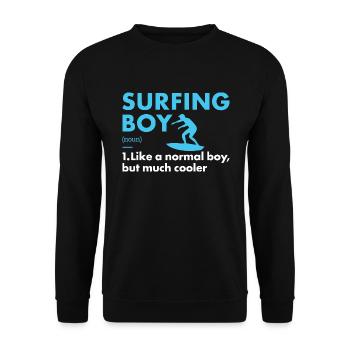 Sport Boy Surfing - Unisex Pullover - Schwarz - Vorne - Alina (178cm) & Michal (187cm)