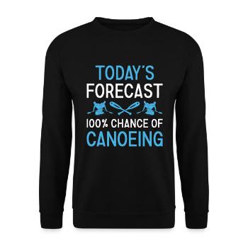 Canoeist Today's Forecast Canoeing - Unisex Sweatshirt - black - Front - Alina (178cm) & Michal (187cm)