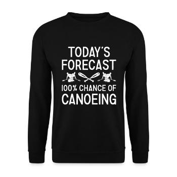 Canoeist Today's Forecast Canoeing - Unisex Sweatshirt - black - Front - Alina (178cm) & Michal (187cm)