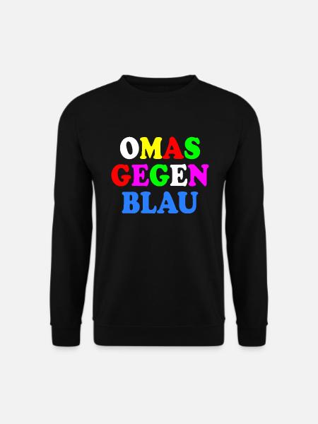 Omas gegen blau - Unisex Pullover - Schwarz