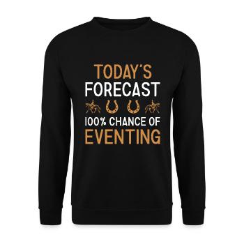 Rider Today's Forecast Eventing - Unisex Sweatshirt - black - Front - Alina (178cm) & Michal (187cm)