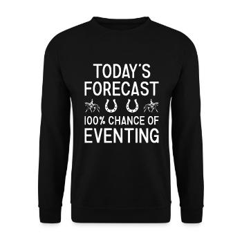 Rider Today's Forecast Eventing - Unisex Sweatshirt - black - Front - Alina (178cm) & Michal (187cm)