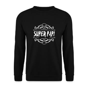 Super Papi - Unisex Pullover - Schwarz - Vorne - Alina (178cm) & Michal (187cm)