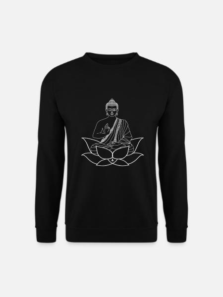 Lotusblüte Buddha Yoga - Unisex Pullover - Schwarz
