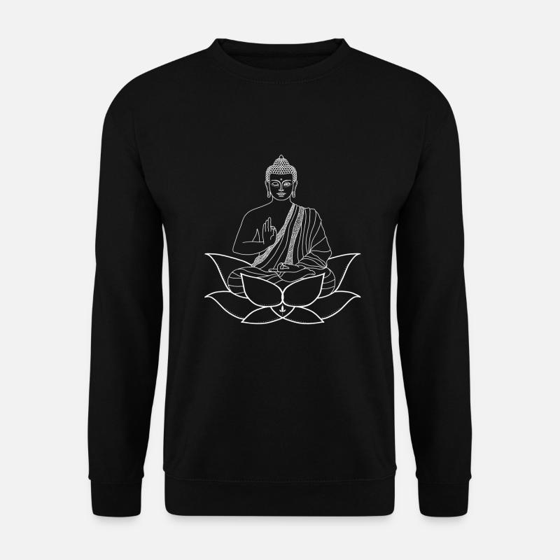 Lotusblüte Buddha Yoga - Unisex Pullover - Schwarz