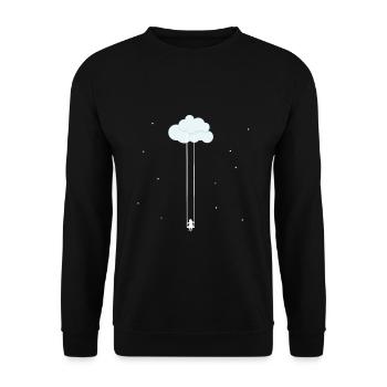 Clouds Swing Dream Swings in the Sky - Unisex Sweatshirt - black - Front - Alina (178cm) & Michal (187cm)