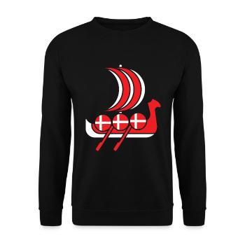 Danish Viking - Unisex Sweatshirt - black - Front - Alina (178cm) & Michal (187cm)