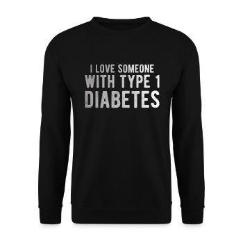 DIABETES: Type 1 Diabetes - Unisex Sweatshirt - black - Front - Alina (178cm) & Michal (187cm)