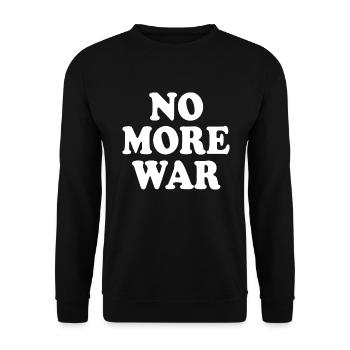 No more war - Unisex Pullover - Schwarz - Vorne - Alina (178cm) & Michal (187cm)