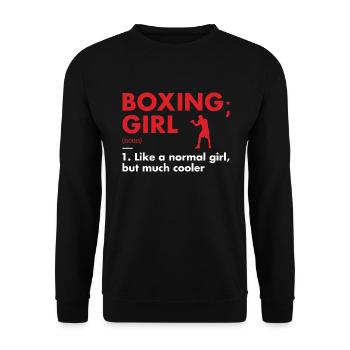 Sport Girl Definition Boxing - Unisex Sweatshirt - black - Front - Alina (178cm) & Michal (187cm)