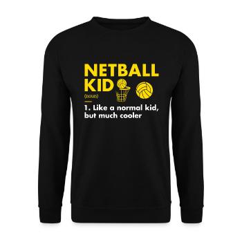 Sport Kid Definition Netball - Unisex Sweatshirt - black - Front - Alina (178cm) & Michal (187cm)