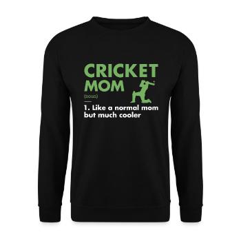 Sport Mom Definition Cricket - Unisex Pullover - Schwarz - Vorne - Alina (178cm) & Michal (187cm)