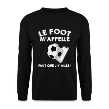 Match supporter de foot cadeau footballeur - Sweat-shirt Unisexe - noir - Devant - Alina (178cm) & Michal (187cm)