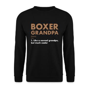Boxer Grandpa Definition - Unisex Sweatshirt - black - Front - Alina (178cm) & Michal (187cm)
