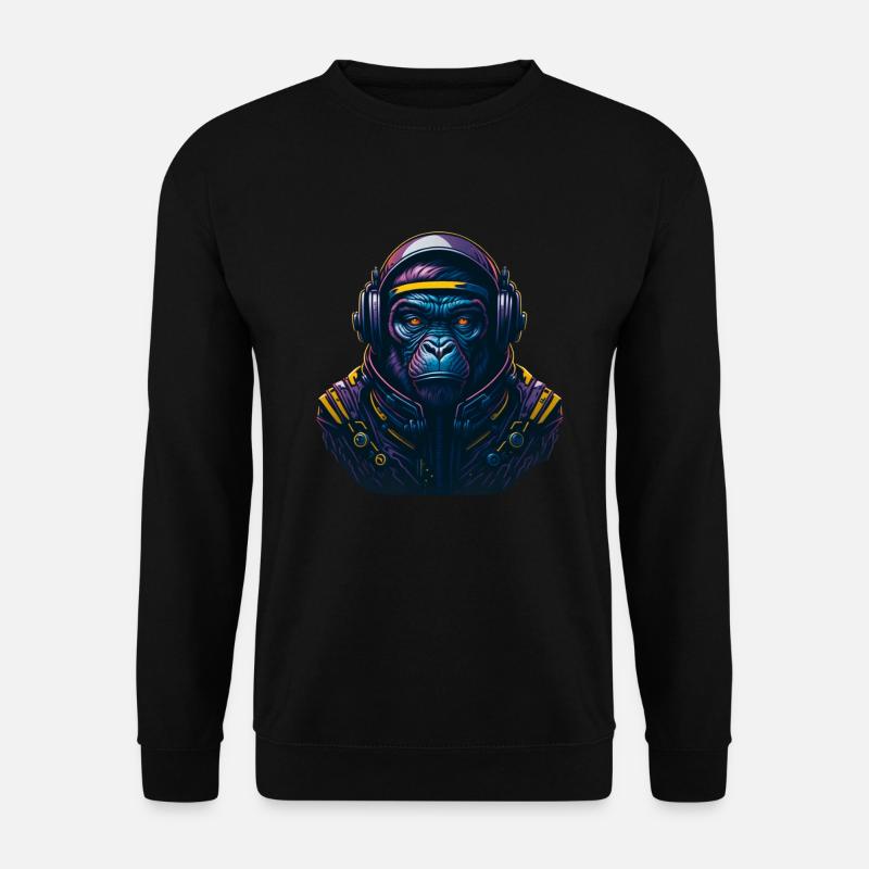 Gorilla Astronaut Monkey - Unisex Sweatshirt - black
