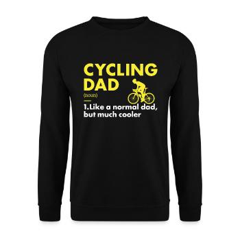 Sport Dad Cycling - Unisex Sweatshirt - black - Front - Alina (178cm) & Michal (187cm)