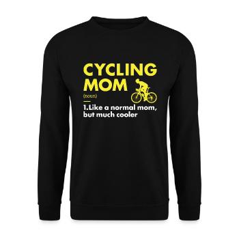 Sport Mom Cycling - Unisex Pullover - Schwarz - Vorne - Alina (178cm) & Michal (187cm)
