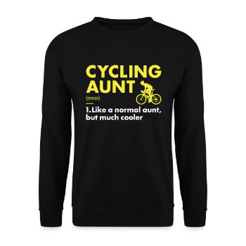 Sport Aunt Cycling - Unisex Pullover - Schwarz - Vorne - Alina (178cm) & Michal (187cm)