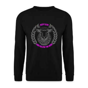 Les moutons restent calmes et suivent le troupeau - Sweat-shirt Unisexe - noir - Devant - Alina (178cm) & Michal (187cm)