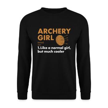 Sport Girl Archery - Unisex Sweatshirt - black - Front - Alina (178cm) & Michal (187cm)