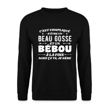 Complicated Beau Gosse and Bébou - Unisex Sweatshirt - black - Front - Alina (178cm) & Michal (187cm)