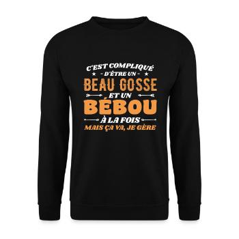 Complicated Beau Gosse and Bébou - Unisex Sweatshirt - black - Front - Alina (178cm) & Michal (187cm)