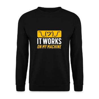 Ascii Coder CSS HTML Nerd Geek Programmierer - Unisex Pullover - Schwarz - Vorne - Alina (178cm) & Michal (187cm)