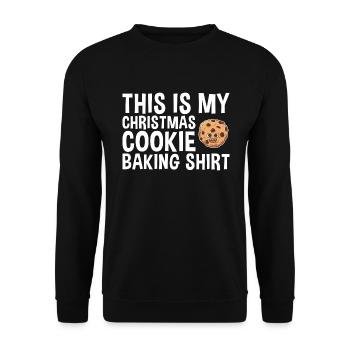 Baking Christmas Cookie Baking Cookies - Unisex Sweatshirt - black - Front - Alina (178cm) & Michal (187cm)