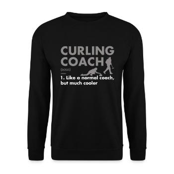 Définition de l’entraîneur sportif Curling - Sweat-shirt Unisexe - noir - Devant - Alina (178cm) & Michal (187cm)