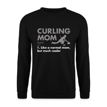 Sport Maman Définition Curling - Sweat-shirt Unisexe - noir - Devant - Alina (178cm) & Michal (187cm)