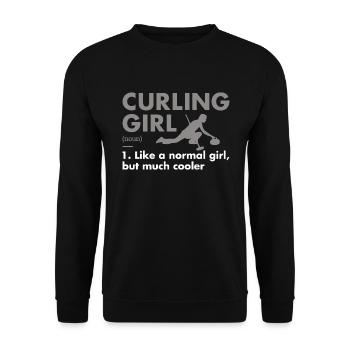 Sport Girl Définition Curling - Sweat-shirt Unisexe - noir - Devant - Alina (178cm) & Michal (187cm)